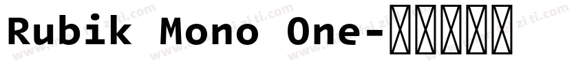 Rubik Mono One字体转换